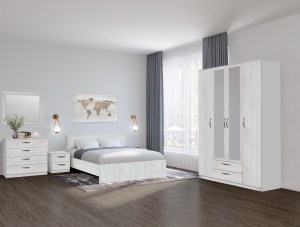 Модульная спальня Классика Белый (Боровичи)